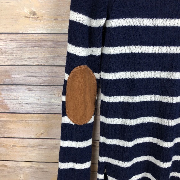 Stitch Fix Honey Punch Striped Elbow Patch Sweater - Picture 6 of 6